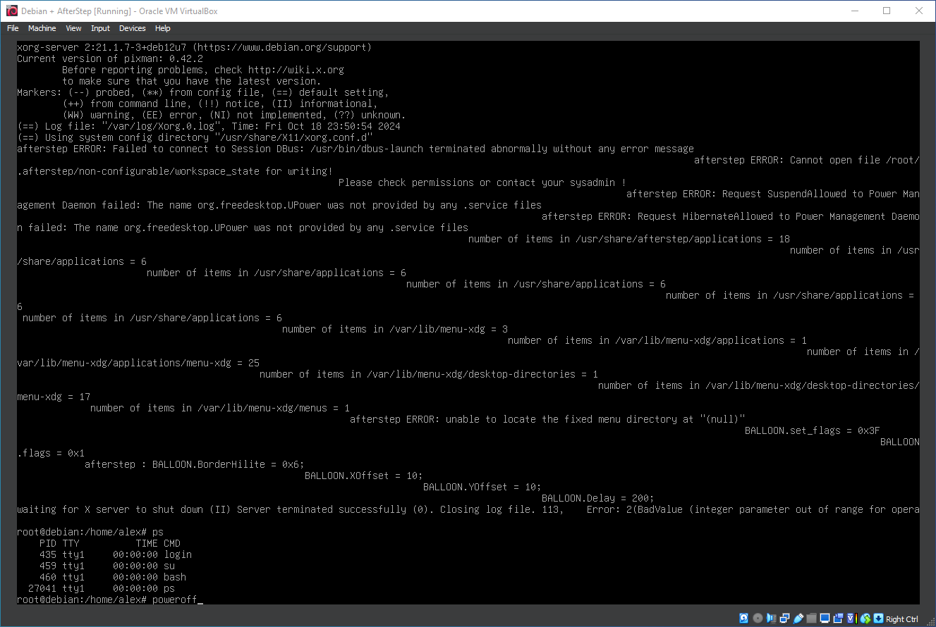 Shutting down the system